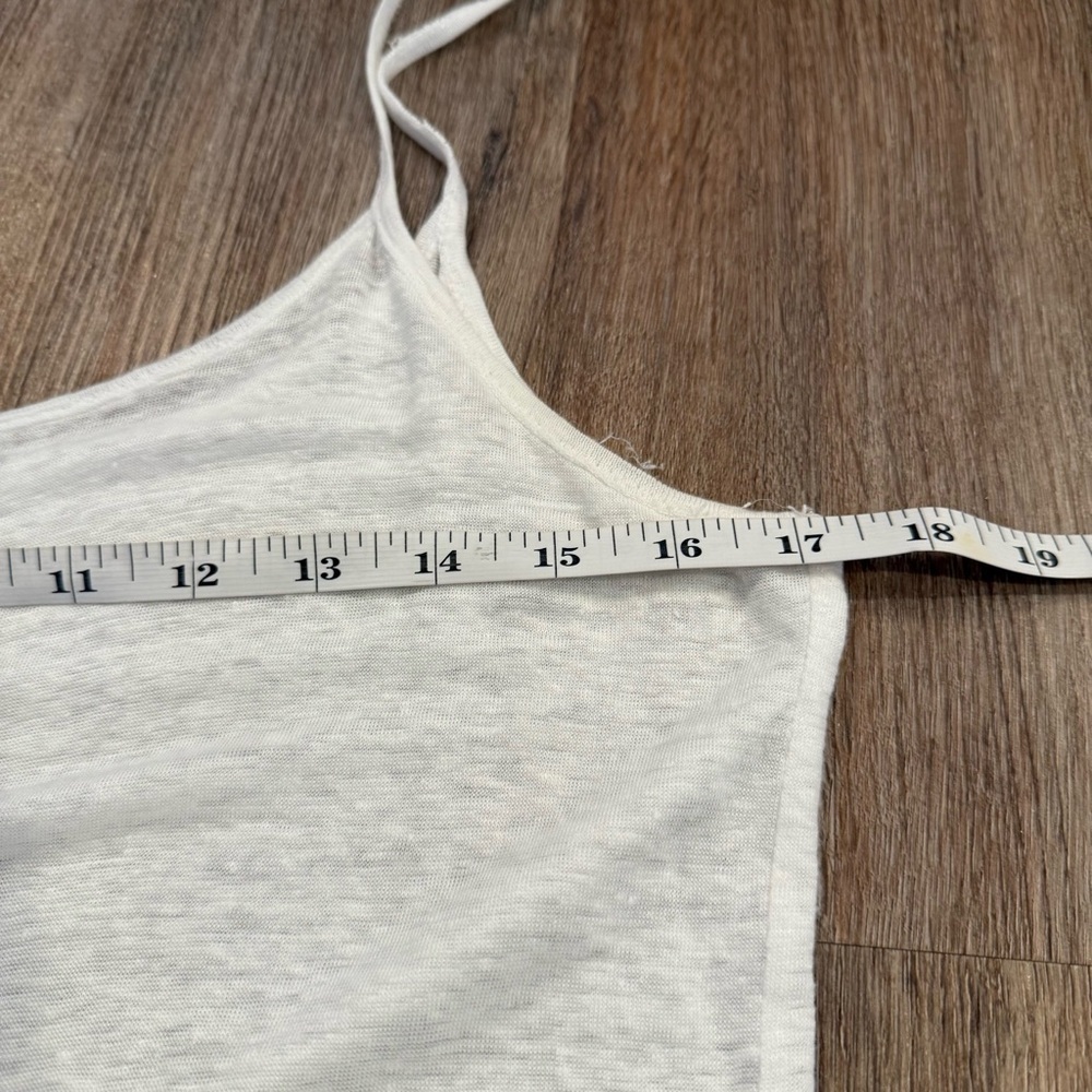 Brochu Walker Tank Top Women’s Small White 100% Linen Cami Minimalist Beach - Picture 4 of 7